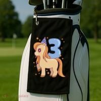 Third Birthday Pony Gift Golf Towel thumb 2