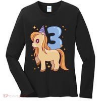 Third Birthday Pony Gift Women's Long Sleeve Shirt thumb 0