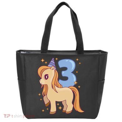 Third Birthday Pony Gift Tote Bag