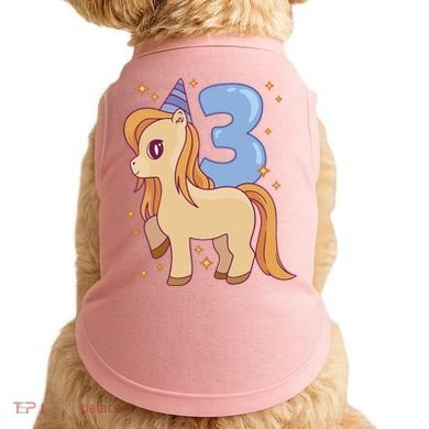 Third Birthday Pony Gift Doggie Tank