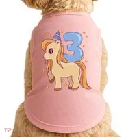 Third Birthday Pony Gift Doggie Tank thumb 0