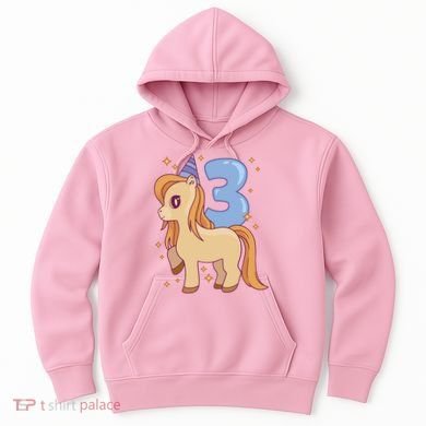 Third Birthday Pony Gift Hoodie