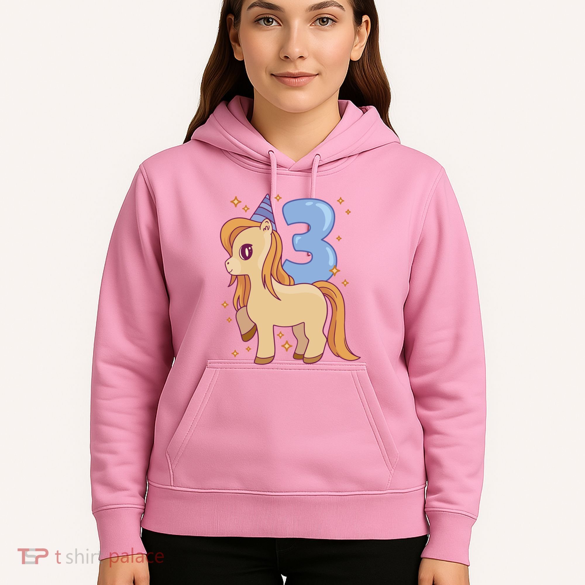 Third Birthday Pony Gift Hoodie