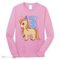 Third Birthday Pony Gift Long Sleeve Shirt thumb 0