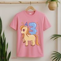 Third Birthday Pony Gift T-Shirt thumb 2