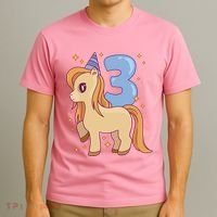 Third Birthday Pony Gift T-Shirt thumb 3