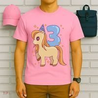 Third Birthday Pony Gift T-Shirt thumb 6