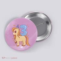 Third Birthday Pony Gift Button thumb 0
