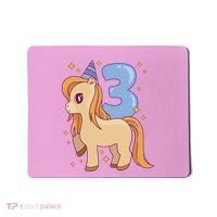 Third Birthday Pony Gift Mousepad thumb 0