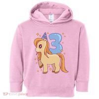 Third Birthday Pony Gift Toddler Hoodie thumb 0