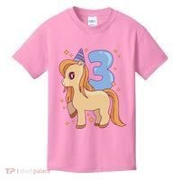 Third Birthday Pony Gift Kids T-Shirt thumb 0