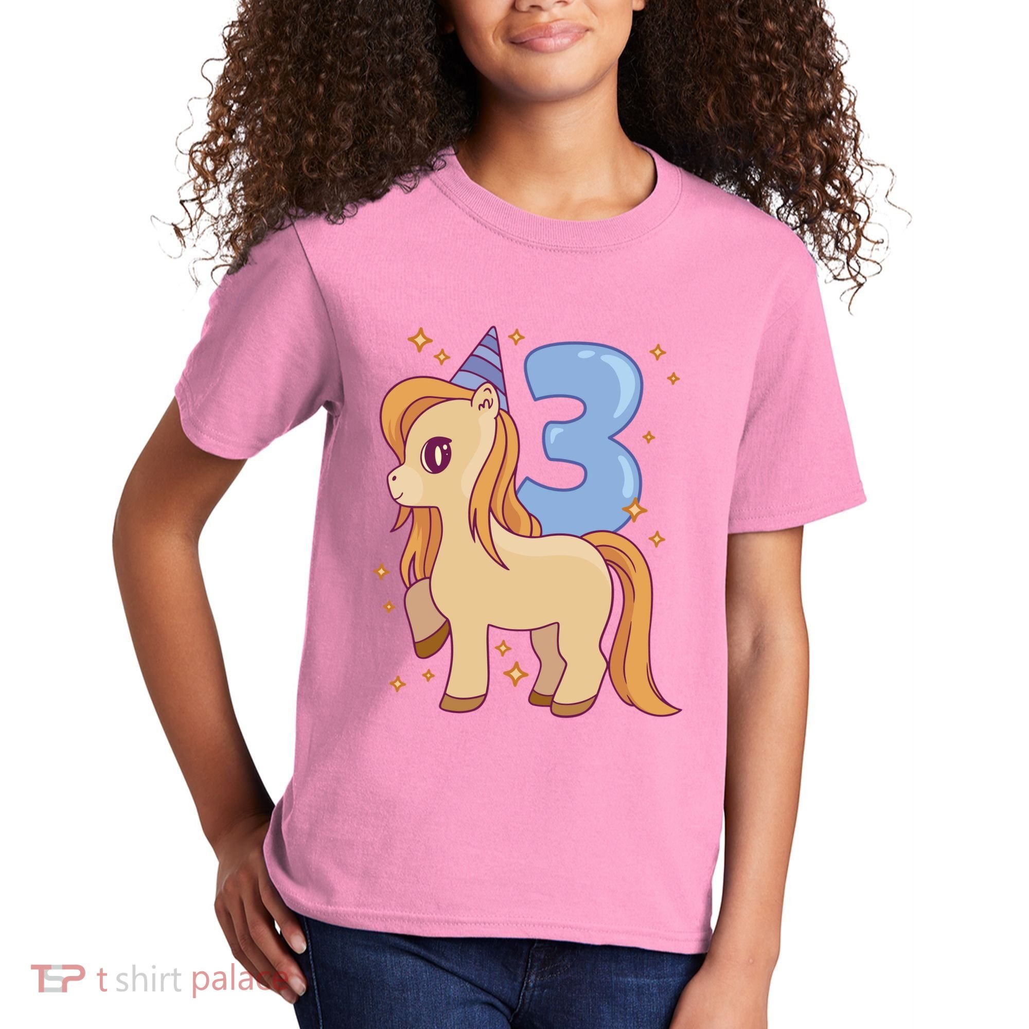 Third Birthday Pony Gift Kids T-Shirt