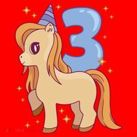 Third Birthday Pony Gift Santa Hat thumb 1