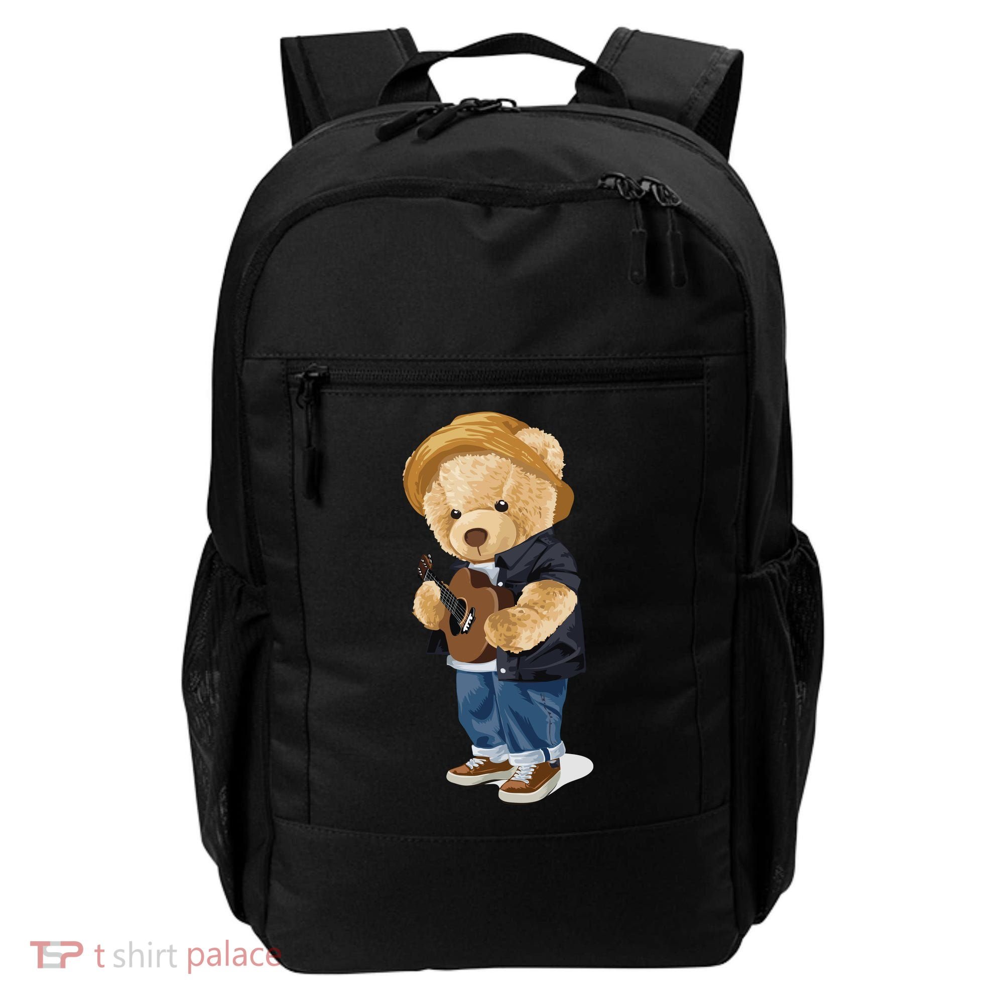 Teddy Bear Plays Guitar | Funny Gifts For Guitar Players Backpack