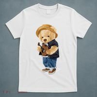 Teddy Bear Plays Guitar | Funny Gifts For Guitar Players T-Shirt thumb 5