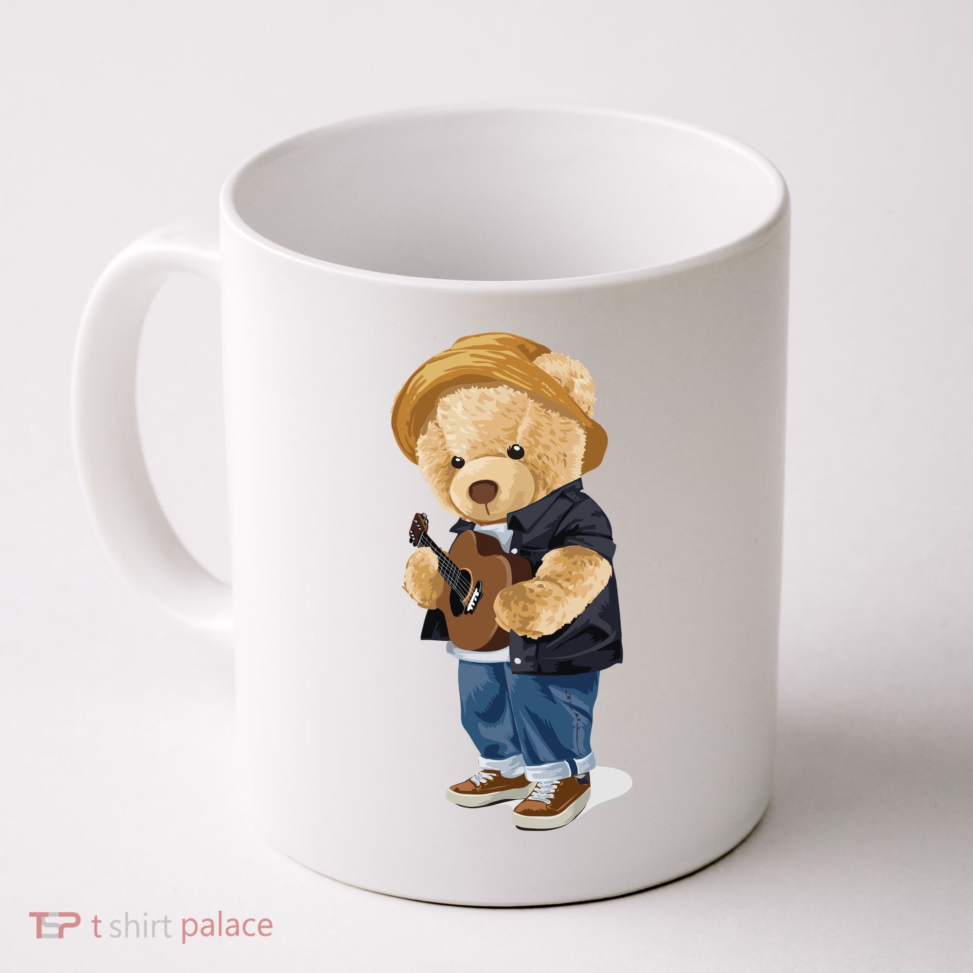 Teddy Bear Plays Guitar | Funny Gifts For Guitar Players Coffee Mug