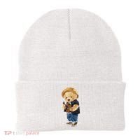 Teddy Bear Plays Guitar | Funny Gifts For Guitar Players Beanie thumb 0