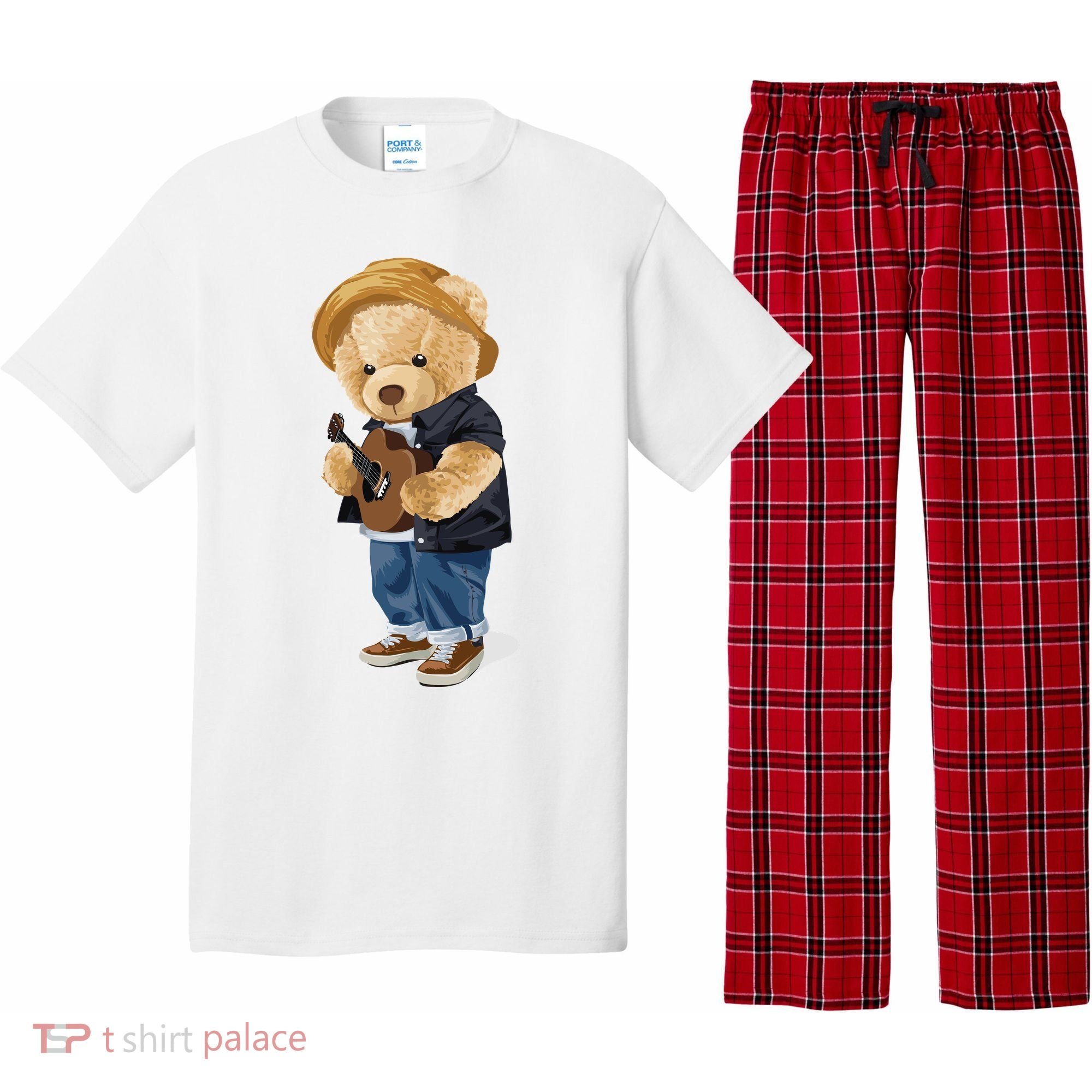 Teddy Bear Plays Guitar | Funny Gifts For Guitar Players Pajama Set