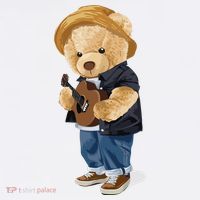 Teddy Bear Plays Guitar | Funny Gifts For Guitar Players Women's Hoodie thumb 2