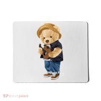 Teddy Bear Plays Guitar | Funny Gifts For Guitar Players Mousepad thumb 0