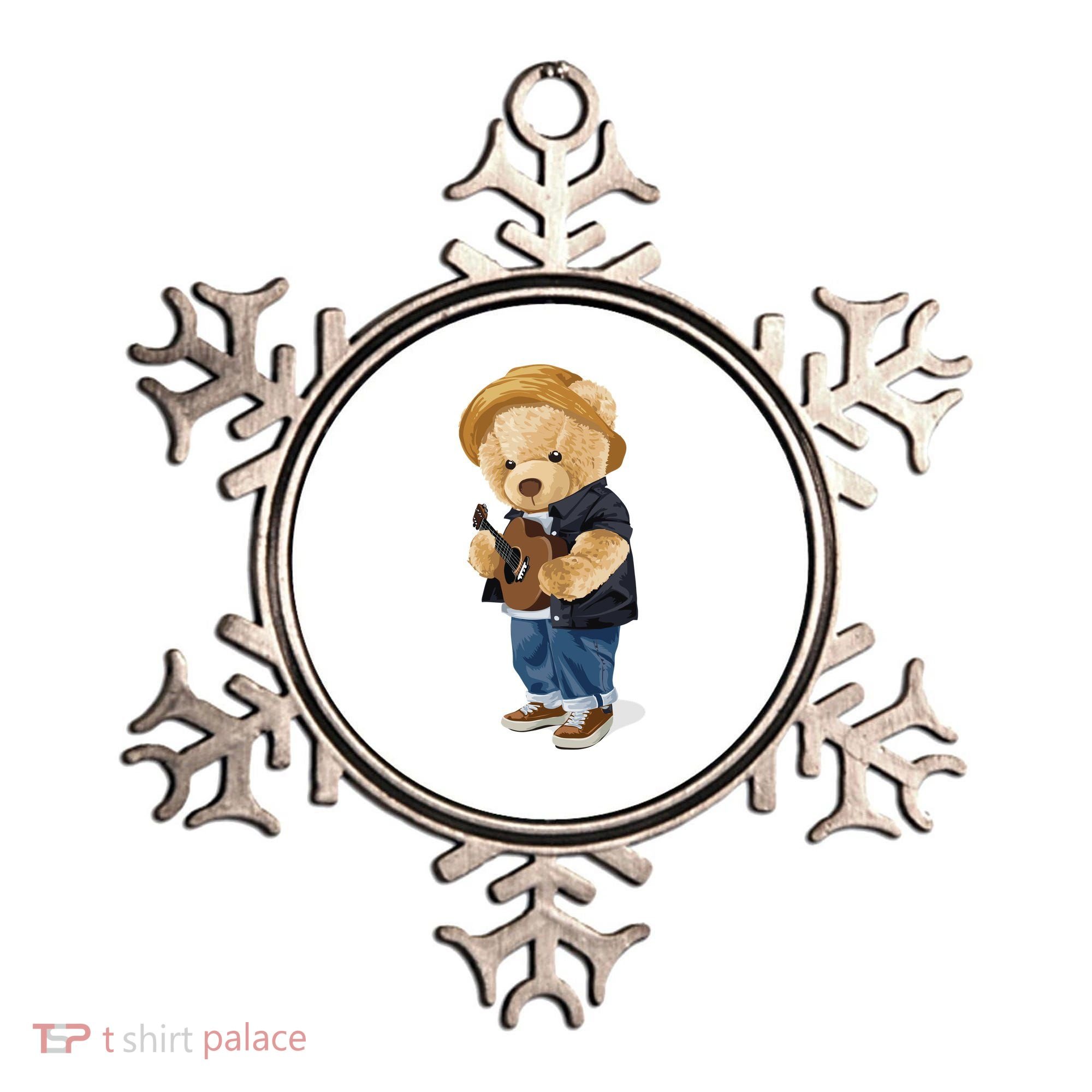 Teddy Bear Plays Guitar | Funny Gifts For Guitar Players Ornament
