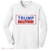 Trump Bulletproof Pro Trump America Kids Long Sleeve Shirt thumb 0