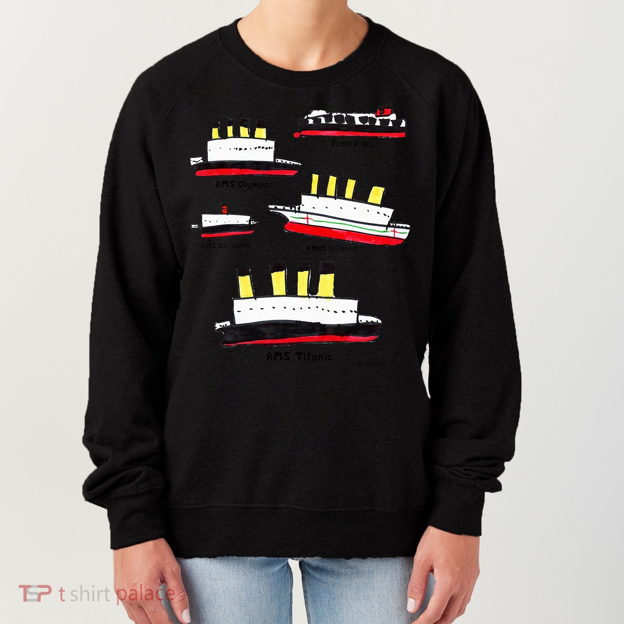 Titanic Britanic Poseidon Carpathia Famous Ship Gift. Women's Sweatshirt