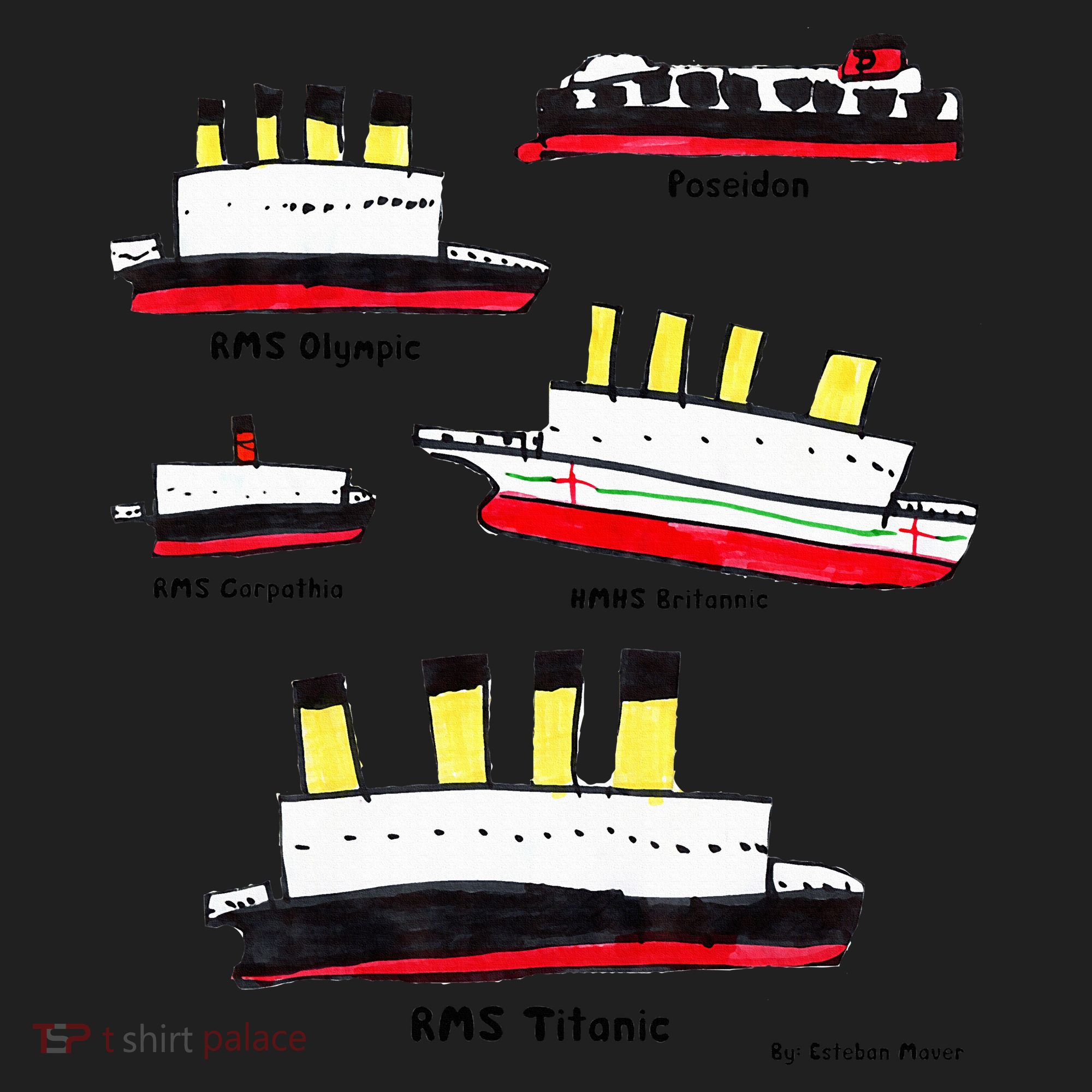 Titanic Britanic Poseidon Carpathia Famous Ship Gift. Women's Sweatshirt