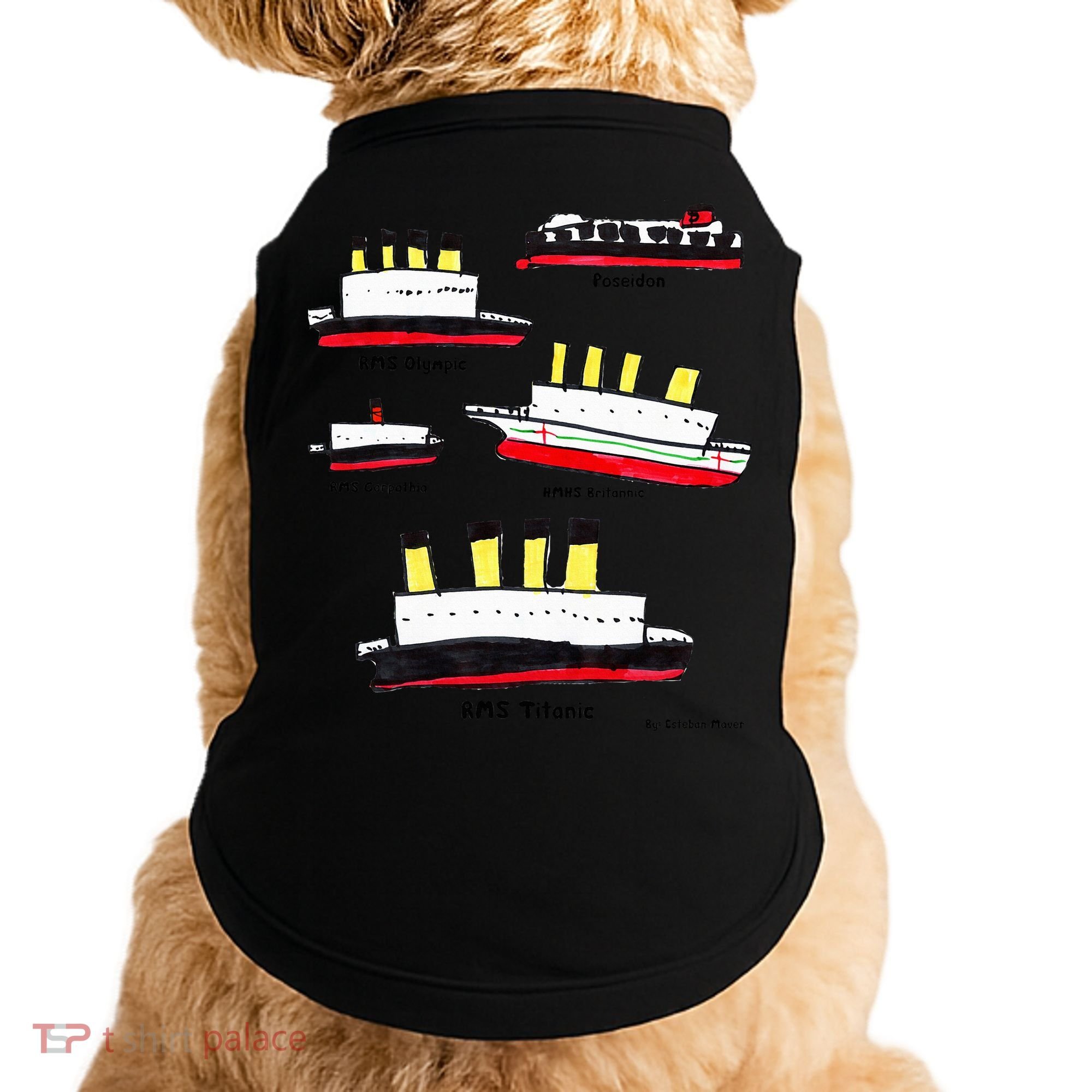 Titanic Britanic Poseidon Carpathia Famous Ship Gift. Doggie Tank
