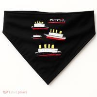 Titanic Britanic Poseidon Carpathia Famous Ship Gift. USA-Made Doggie Bandana thumb 0