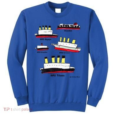 Titanic Britanic Poseidon Carpathia Famous Ship Gift. Sweatshirt