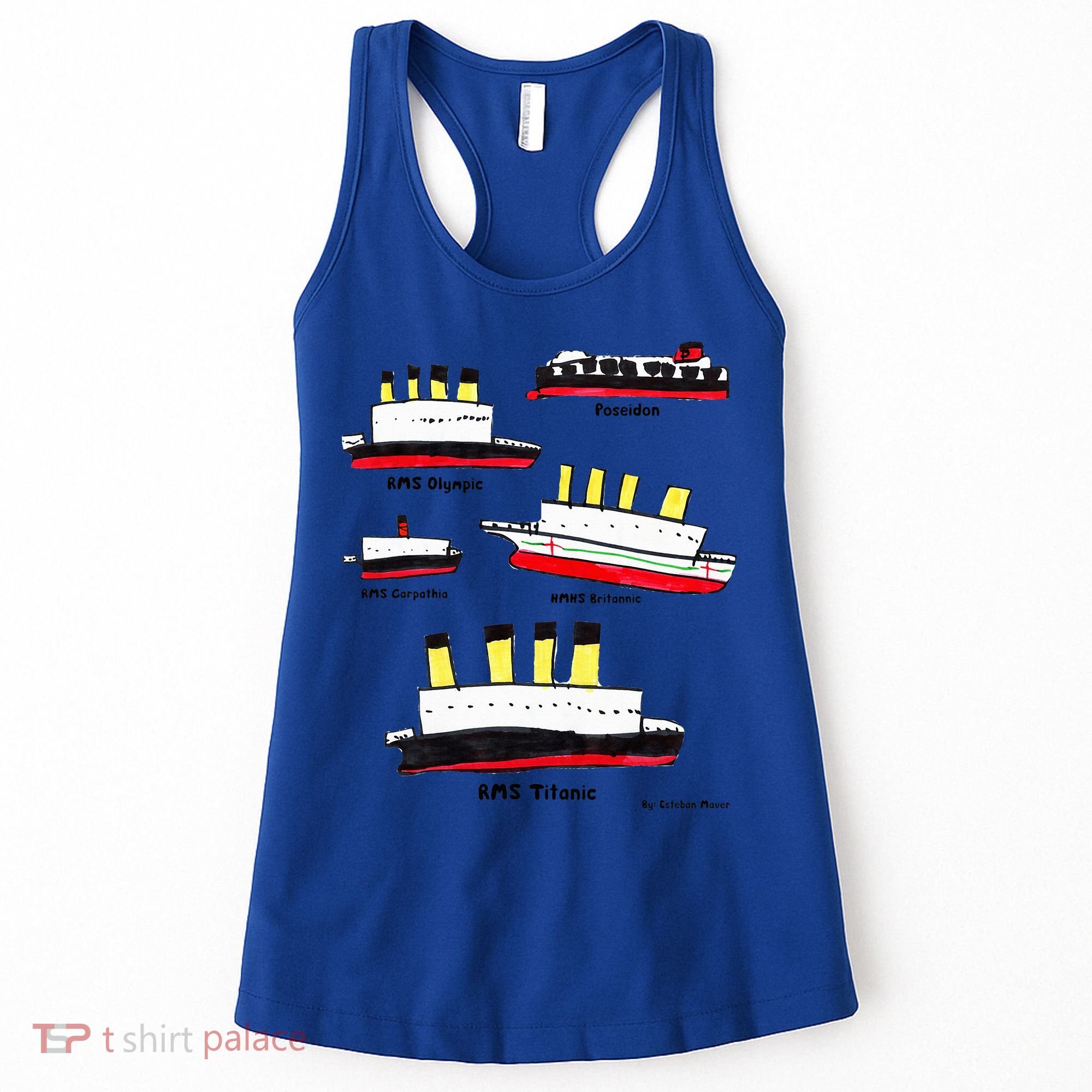 Titanic Britanic Poseidon Carpathia Famous Ship Gift. Women's Tank Top