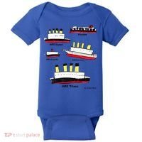 Titanic Britanic Poseidon Carpathia Famous Ship Gift. Baby Bodysuit thumb 0