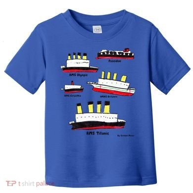 Titanic Britanic Poseidon Carpathia Famous Ship Gift. Toddler T-Shirt