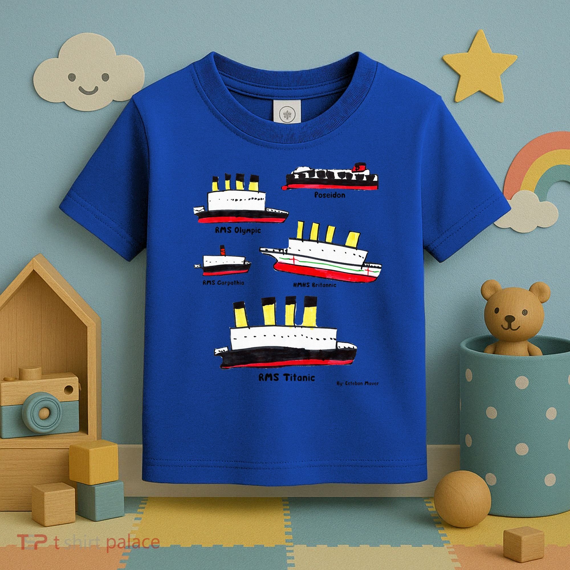 Titanic Britanic Poseidon Carpathia Famous Ship Gift. Toddler T-Shirt