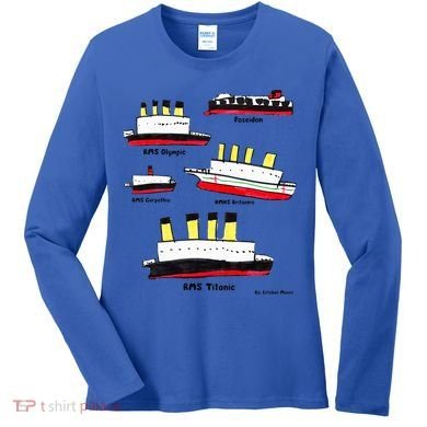 Titanic Britanic Poseidon Carpathia Famous Ship Gift. Women's Long Sleeve Shirt