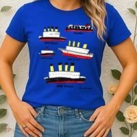 Titanic Britanic Poseidon Carpathia Famous Ship Gift. Women's T-Shirt thumb 2