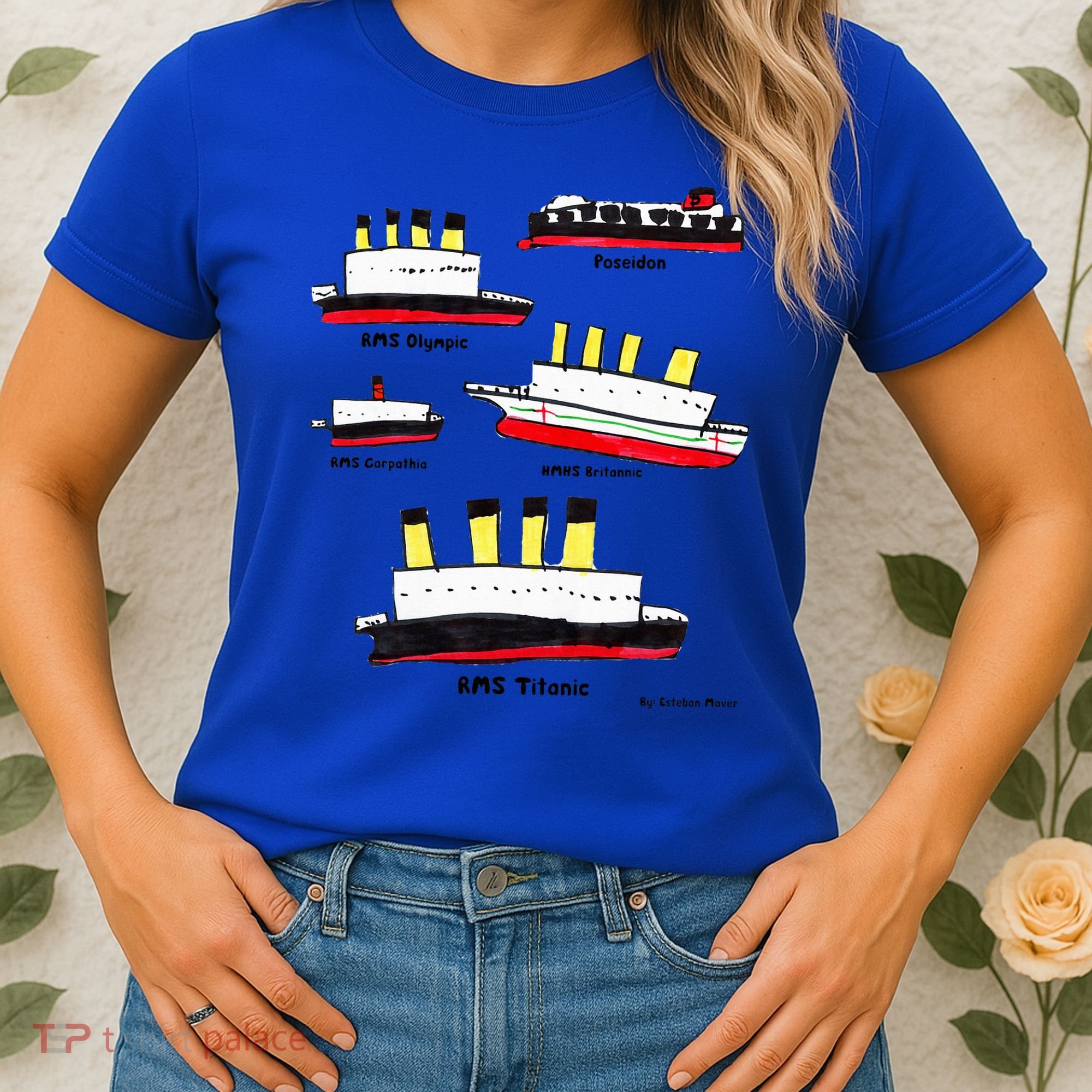 Titanic Britanic Poseidon Carpathia Famous Ship Gift. Women's T-Shirt