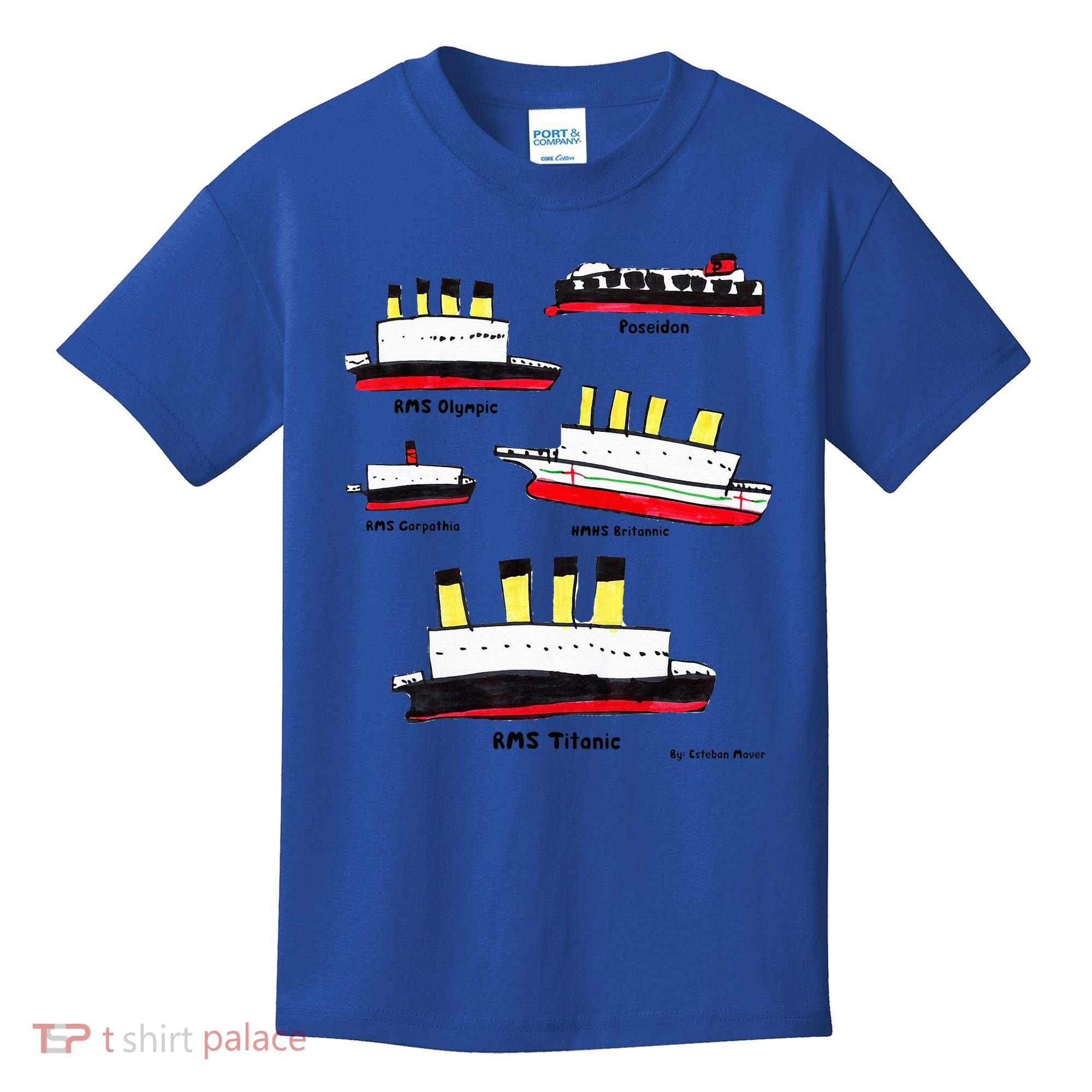 Titanic Britanic Poseidon Carpathia Famous Ship Gift. Kids T-Shirt