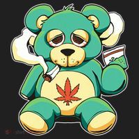 Teddy Bear Pot Leaf 420 Marijuana Weed Cannabis Smokin  Women's Sweatshirt thumb 2
