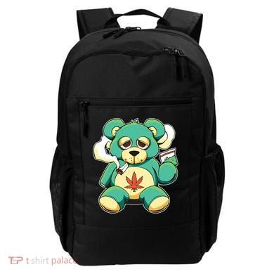 Teddy Bear Pot Leaf 420 Marijuana Weed Cannabis Smokin  Backpack