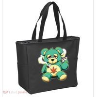 Teddy Bear Pot Leaf 420 Marijuana Weed Cannabis Smokin  Tote Bag thumb 2