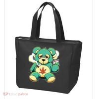 Teddy Bear Pot Leaf 420 Marijuana Weed Cannabis Smokin  Tote Bag thumb 3