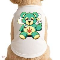 Teddy Bear Pot Leaf 420 Marijuana Weed Cannabis Smokin  Doggie Tank thumb 0