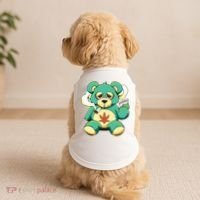Teddy Bear Pot Leaf 420 Marijuana Weed Cannabis Smokin  Doggie Tank thumb 2