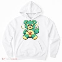 Teddy Bear Pot Leaf 420 Marijuana Weed Cannabis Smokin  Hoodie thumb 0