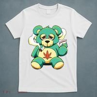 Teddy Bear Pot Leaf 420 Marijuana Weed Cannabis Smokin  T-Shirt thumb 5