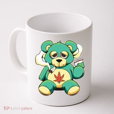 Teddy Bear Pot Leaf 420 Marijuana Weed Cannabis Smokin  Coffee Mug