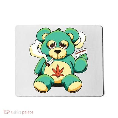 Teddy Bear Pot Leaf 420 Marijuana Weed Cannabis Smokin  Mousepad