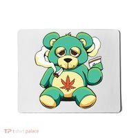 Teddy Bear Pot Leaf 420 Marijuana Weed Cannabis Smokin  Mousepad thumb 0